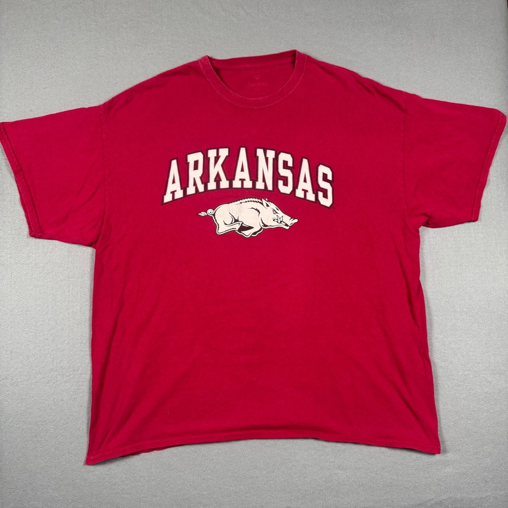 Fanatics Arkansas Razorbacks T-Shirt Mens 2XL Red Short Sleeve Graphic Tee‎ NCAA